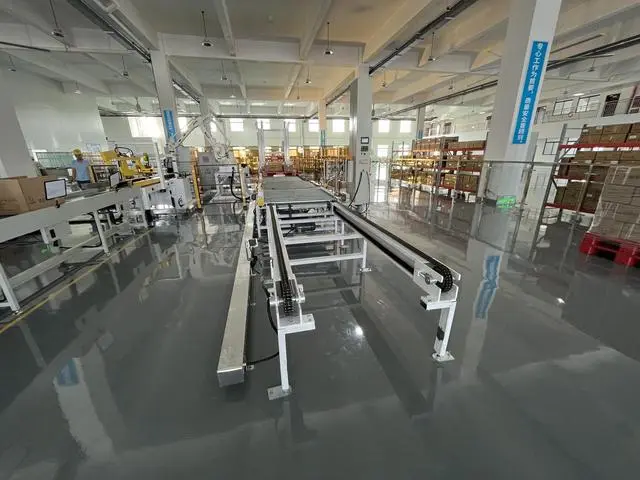Automatic sealing packing palletizing winding line Automatic sealing packing palletizing winding line