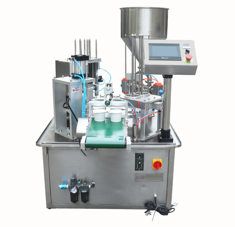 Automatic rotary plate filling and sealing machine