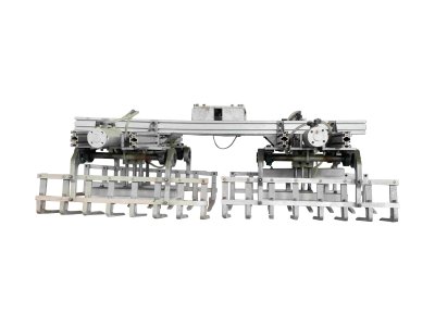 Palletizing robot double claw gripper