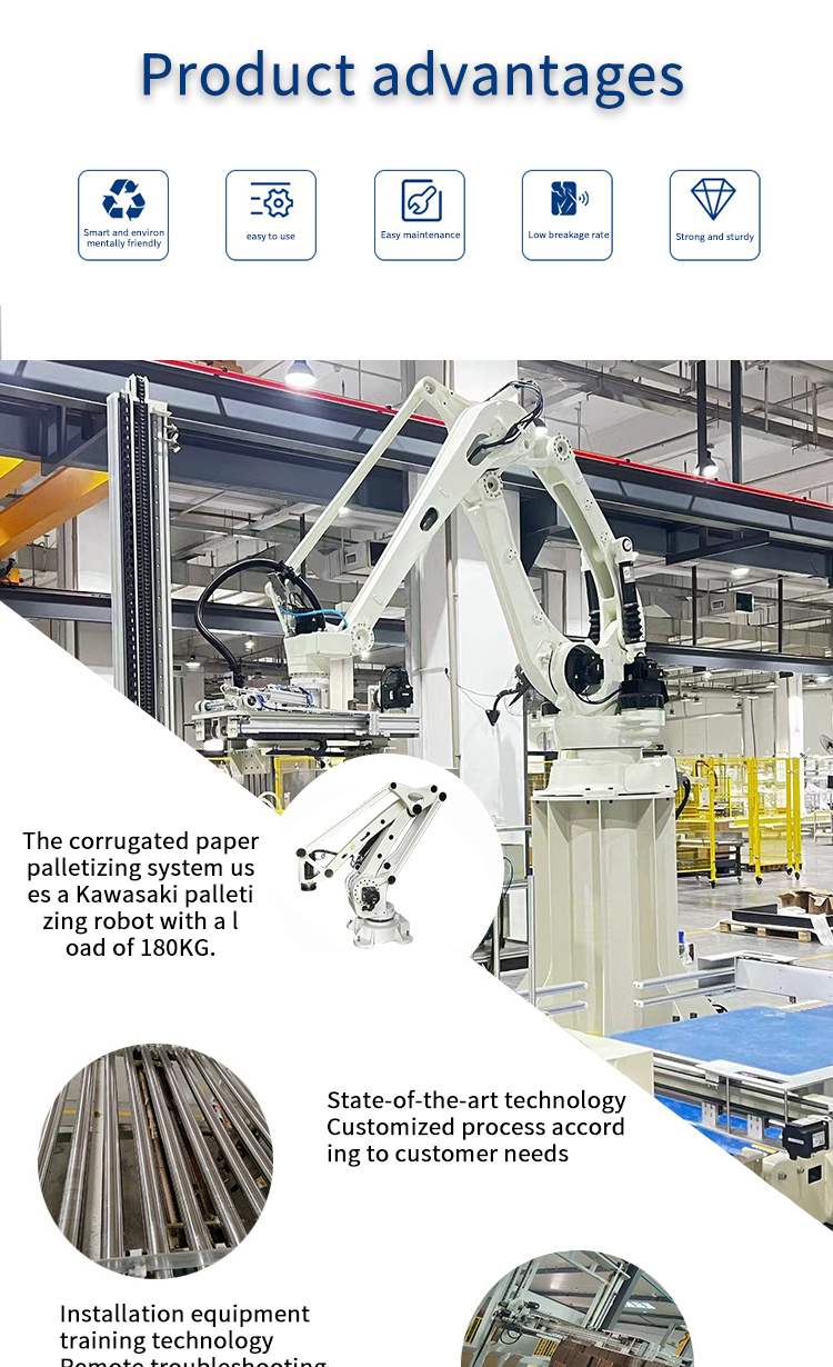 Corrugated paper palletizing production line Corrugated paper palletizing production line