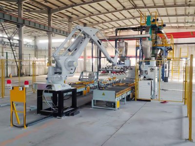 Fully automatic granule packaging filling palletizing line