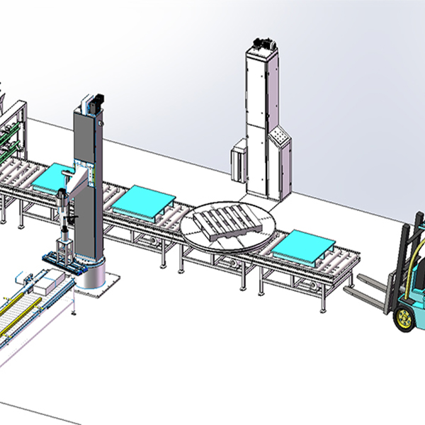 Grain filling and palletizing production line