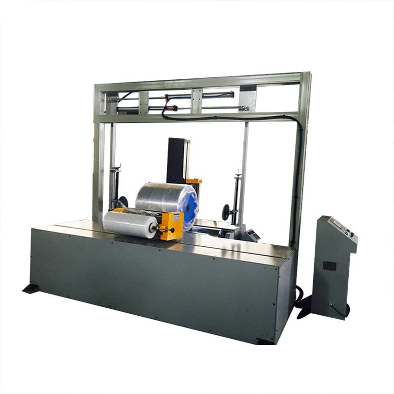 Radial cylinder wrapping machine
