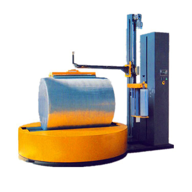 Horizontal cylindrical wrapping machine