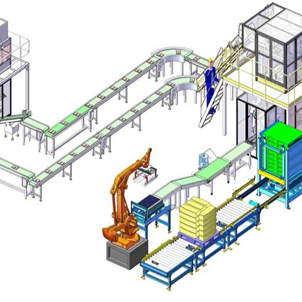 Grain filling and palletizing production line