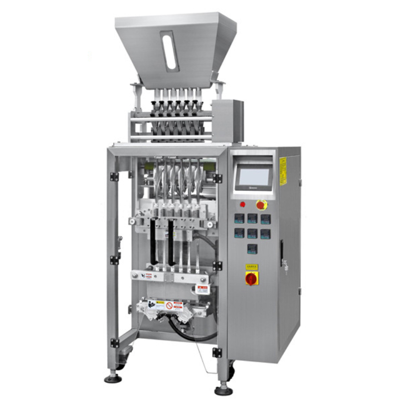 Multi-lane liquid packaging machine