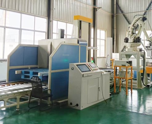 máquina de empilhamento de caixas