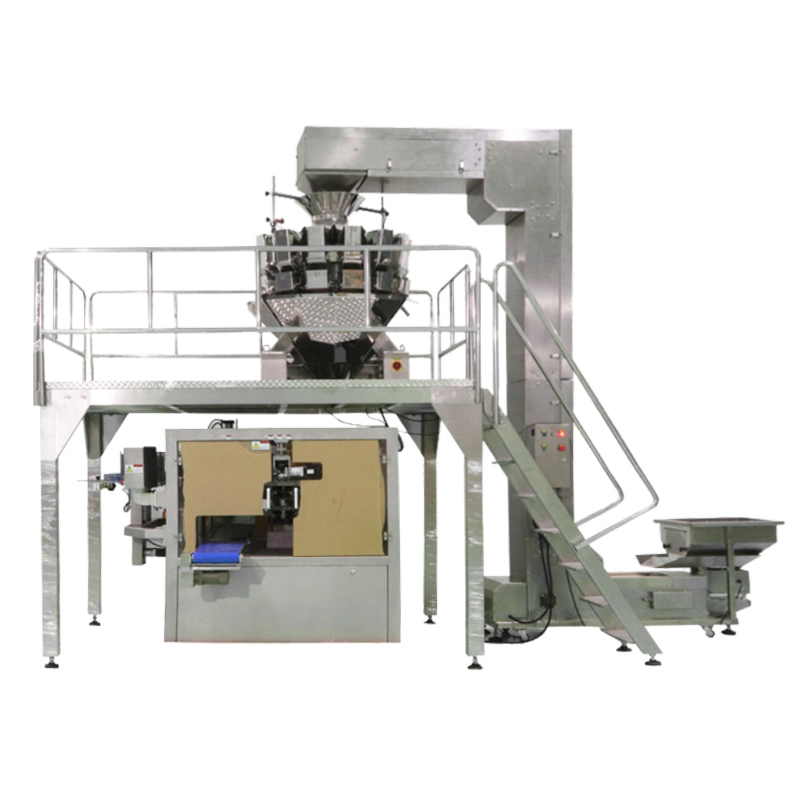 Weighing type granule bag packaging machine