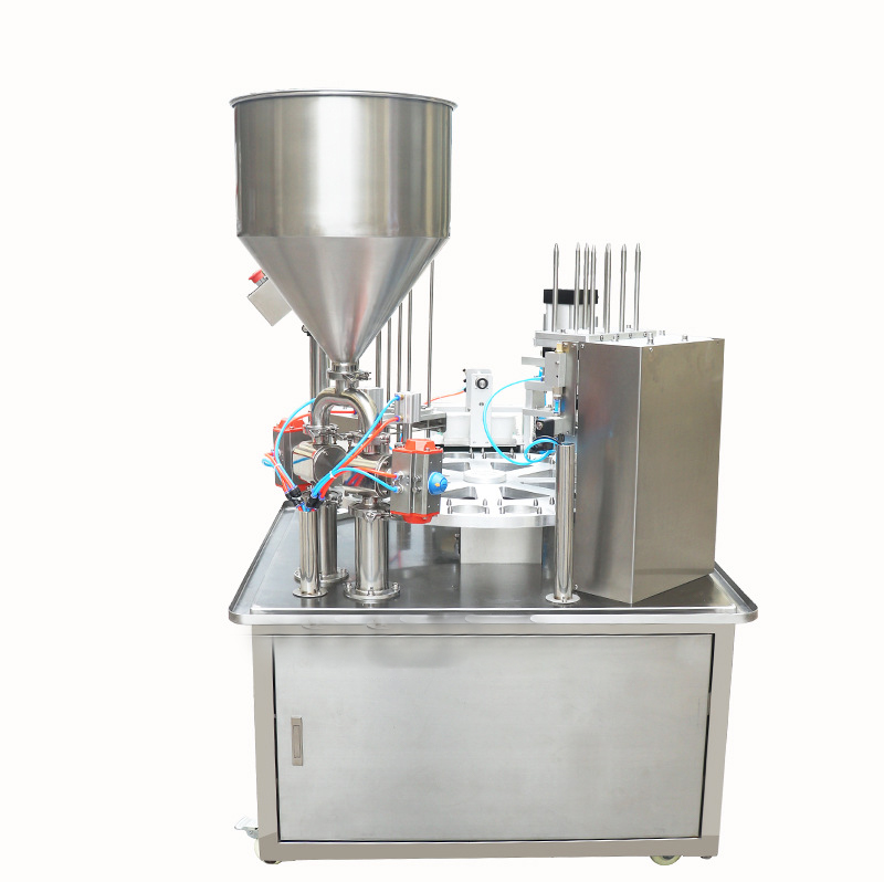 Automatic rotary plate filling and sealing machine