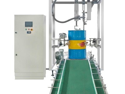 Abfüllmaschine für Chemikalienfässer