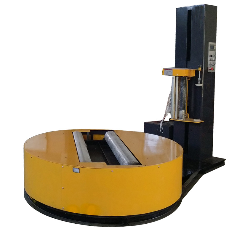 Horizontal cylindrical wrapping machine