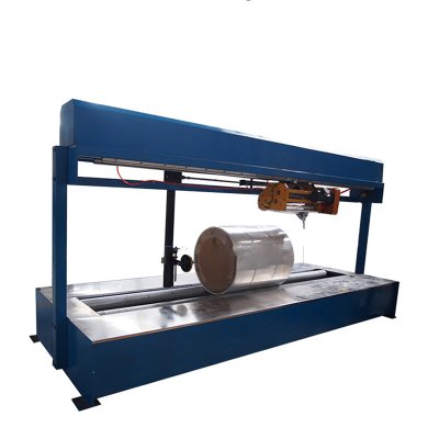 Radial cylinder wrapping machine